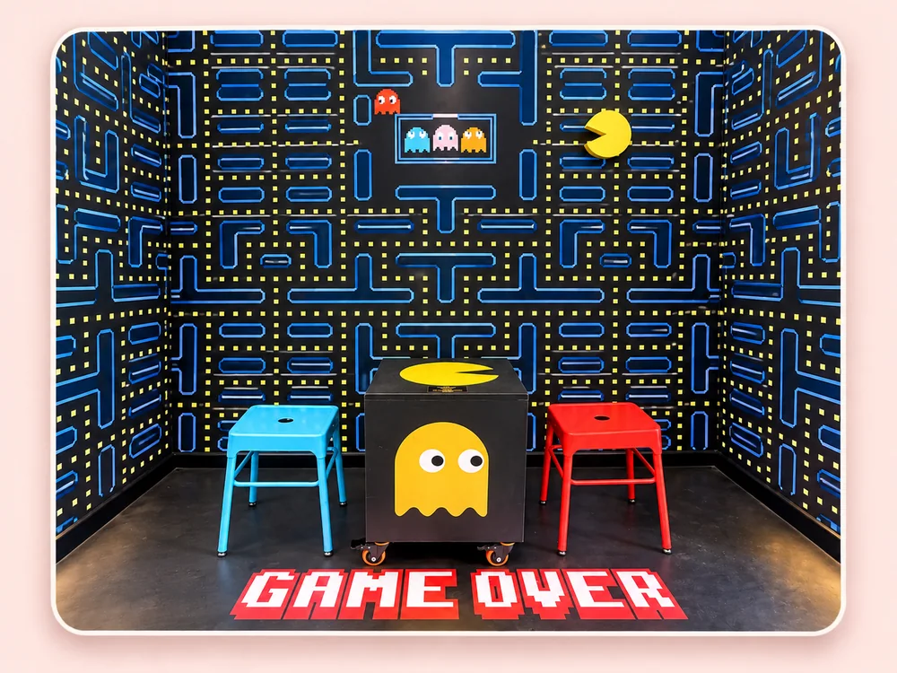 Pac-Man selfie spot at Sweet Clicks